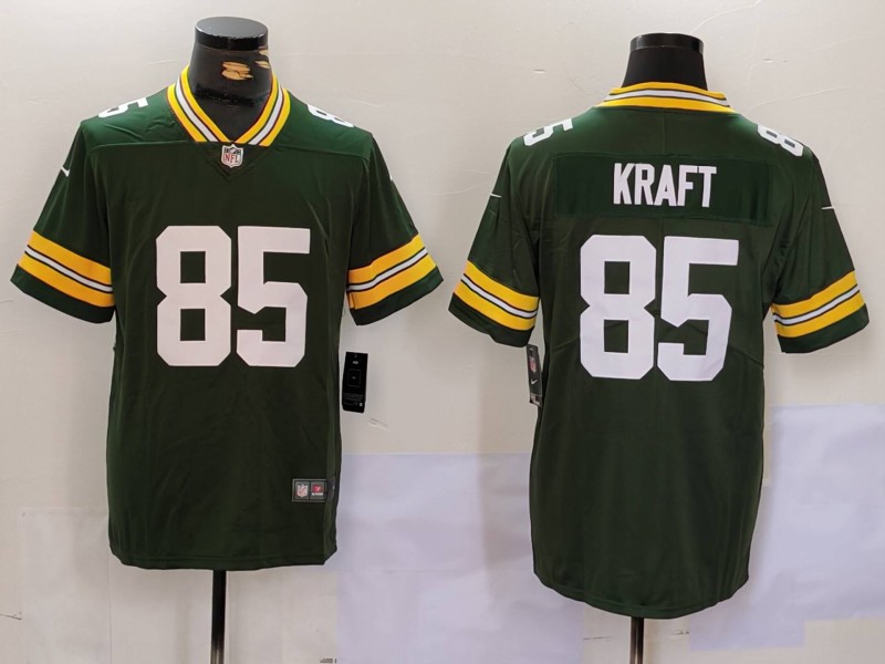 Men's Green Bay Packers #85 Tucker Kraft Green Vapor Untouchable Football Stitched Jersey - Click Image to Close